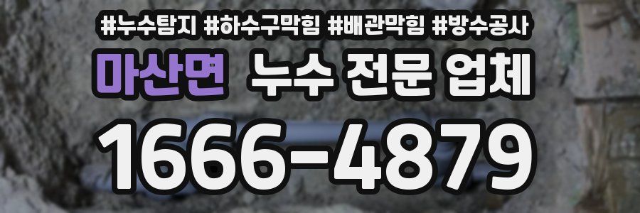 마산면 누수 전문 업체