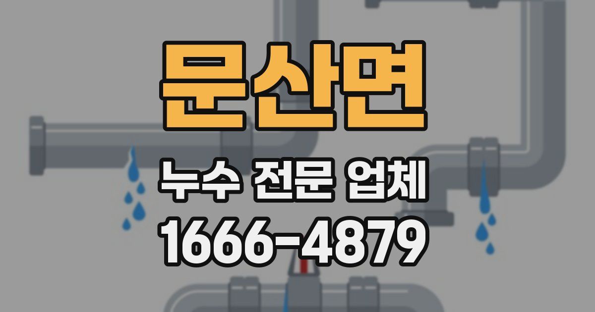 문산면 누수 전문 업체