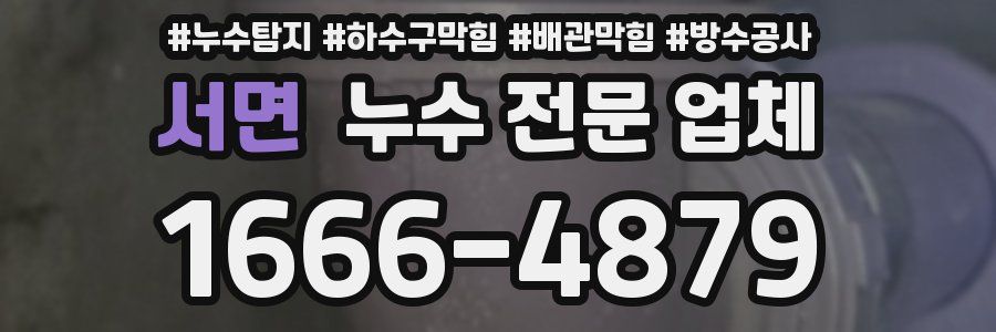 서면 누수 전문 업체