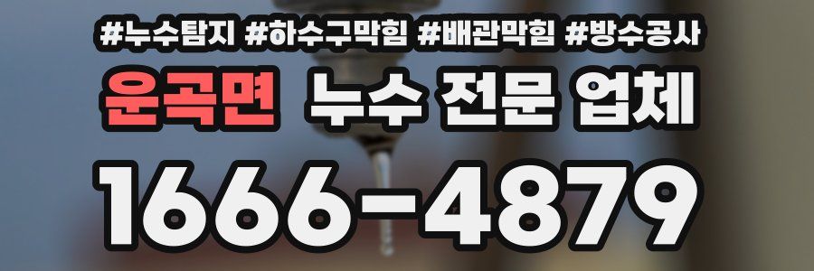 운곡면 누수 전문 업체