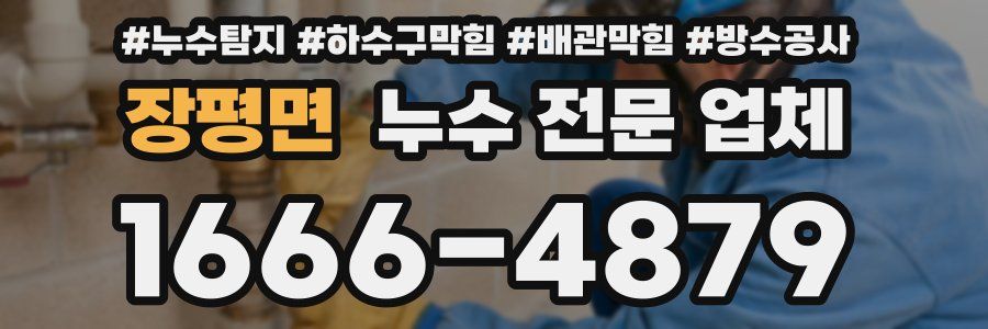 장평면 누수 전문 업체