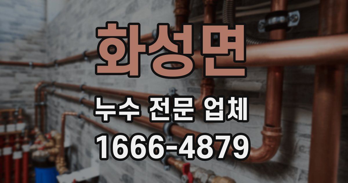 화성면 누수 전문 업체