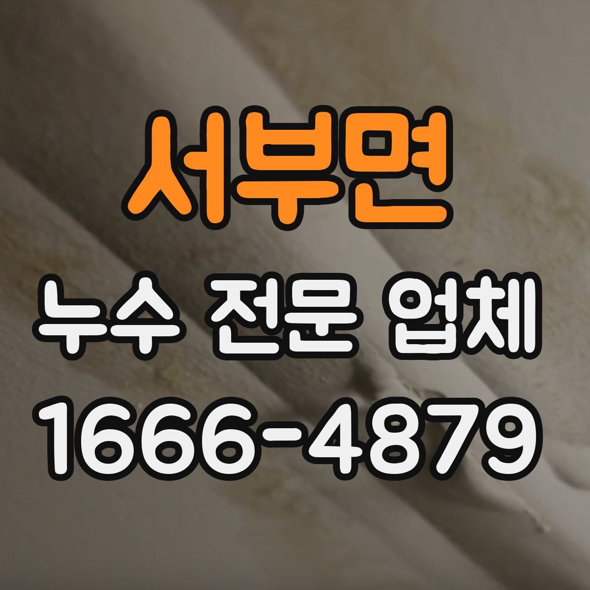 서부면 누수 전문 업체