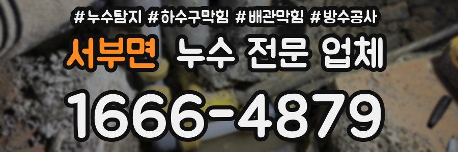서부면 누수 전문 업체