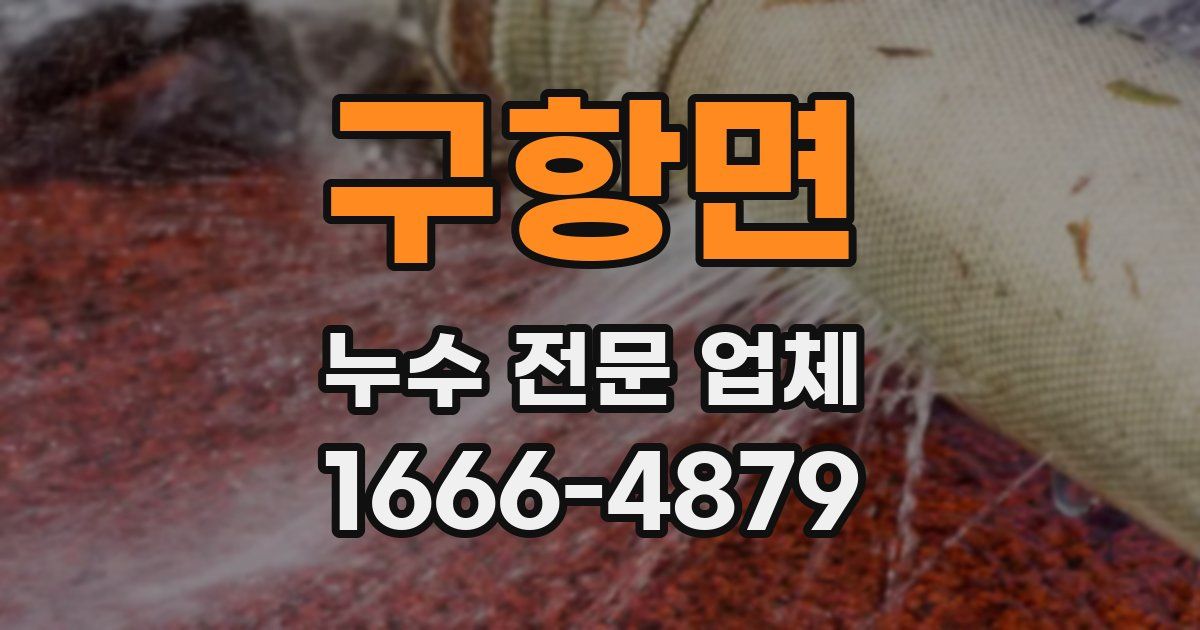 구항면 누수 전문 업체