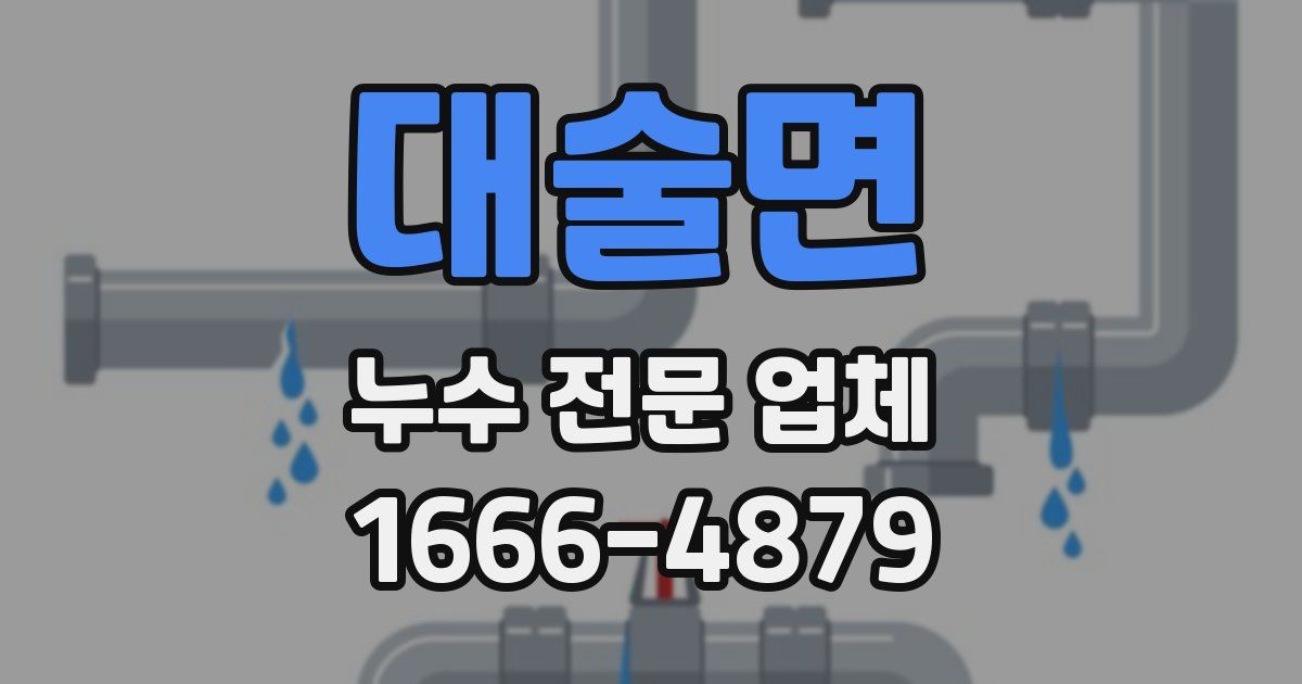 대술면 누수 전문 업체
