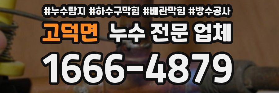 고덕면 누수 전문 업체