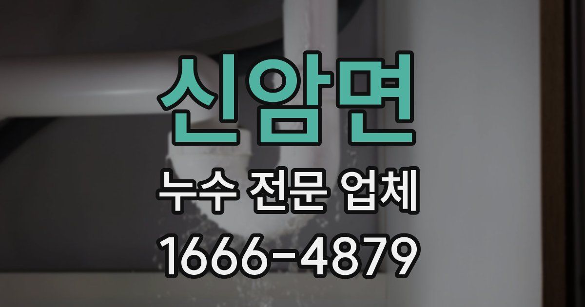 신암면 누수 전문 업체
