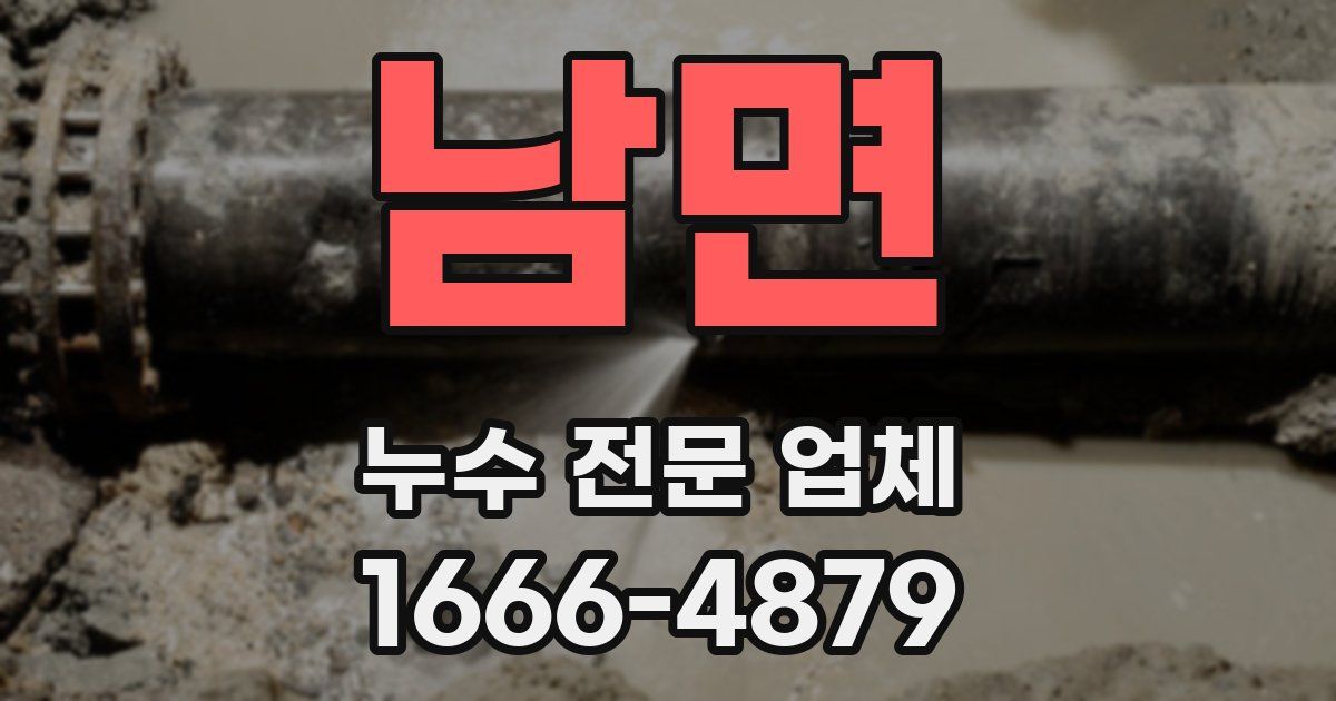 남면 누수 전문 업체