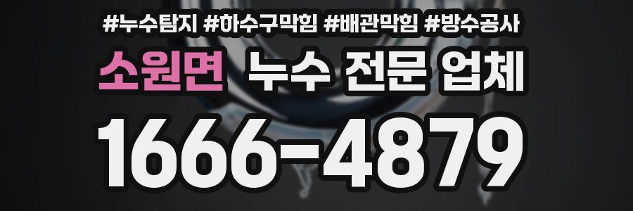 소원면 누수 전문 업체