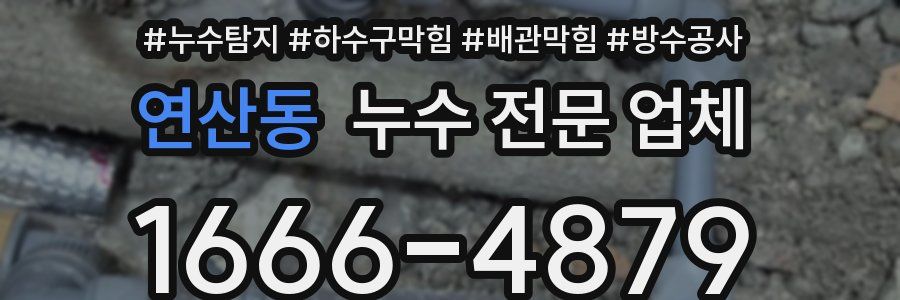 연산동 누수 전문 업체