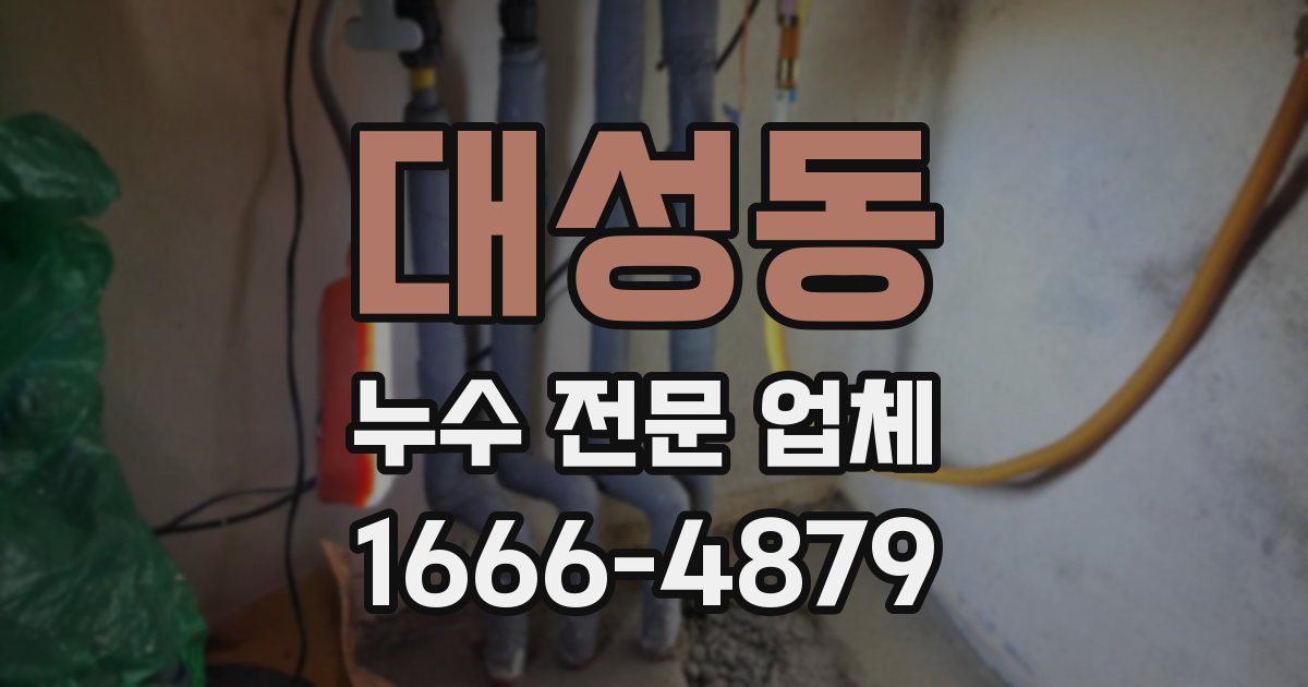 대성동 누수 전문 업체