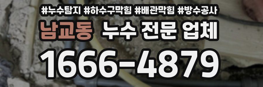 남교동 누수 전문 업체