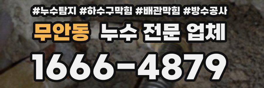 무안동 누수 전문 업체