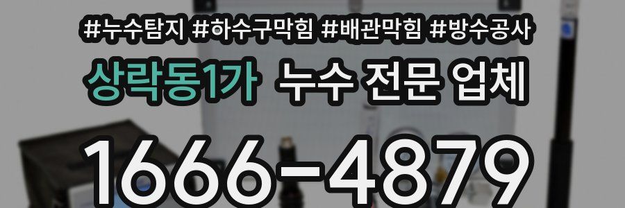 상락동1가 누수 전문 업체