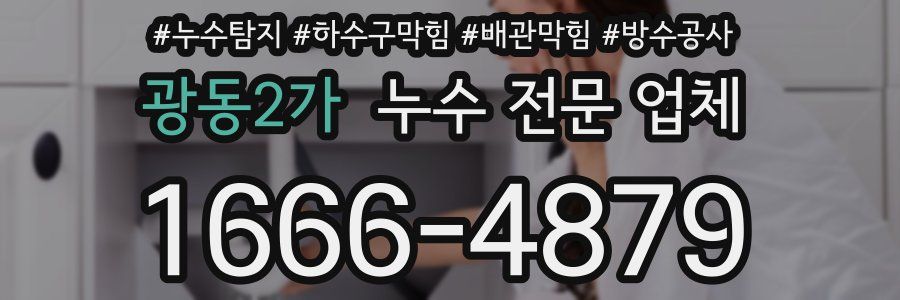 광동2가 누수 전문 업체