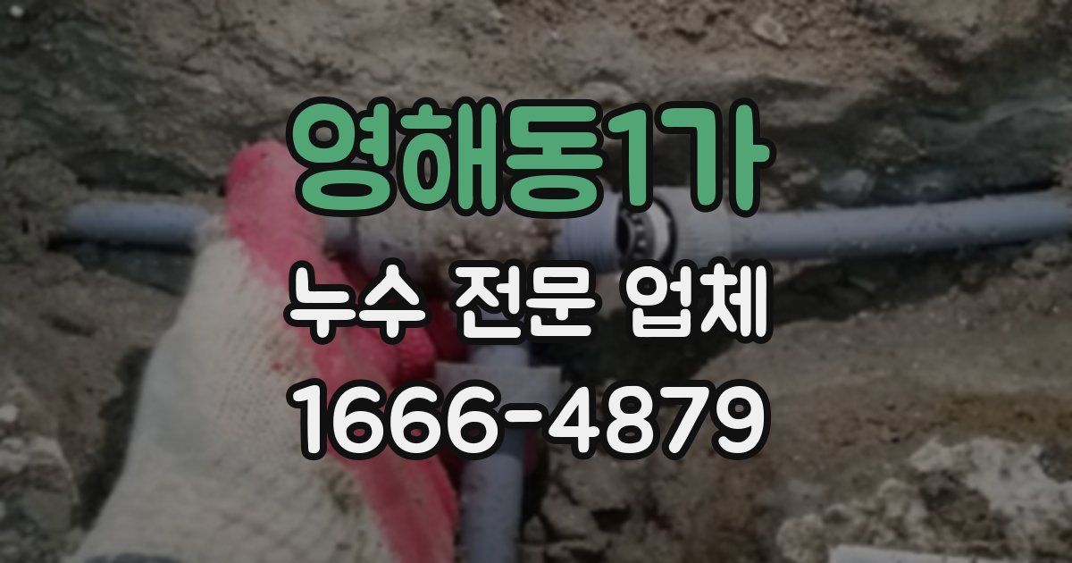 영해동1가 누수 전문 업체
