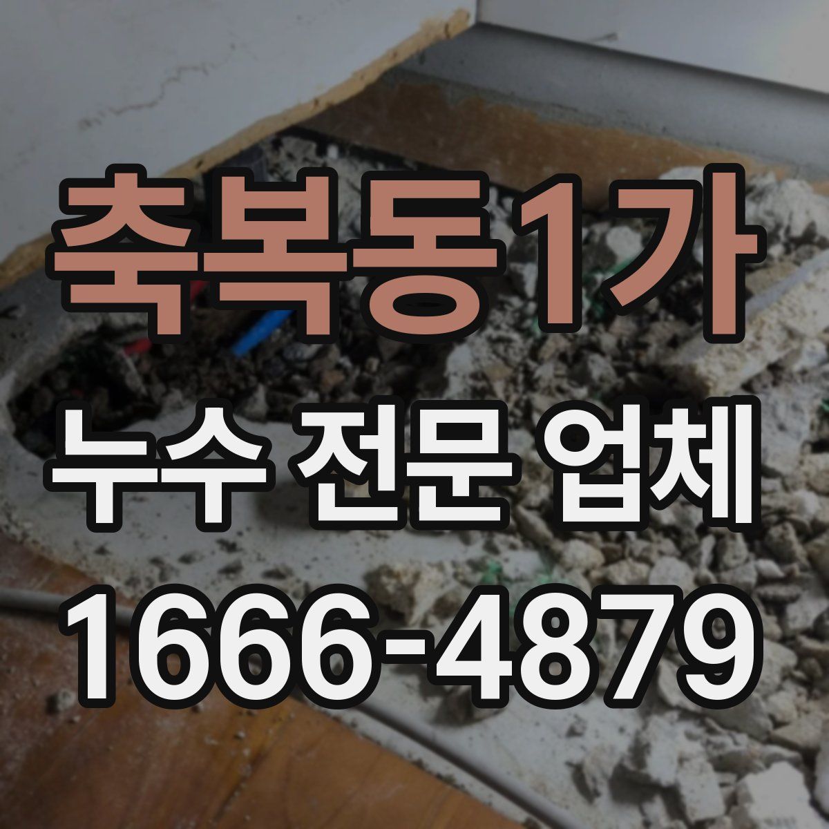 축복동1가 누수 전문 업체