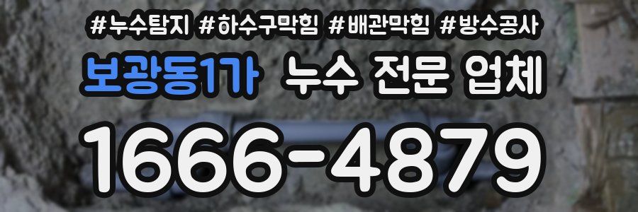 보광동1가 누수 전문 업체