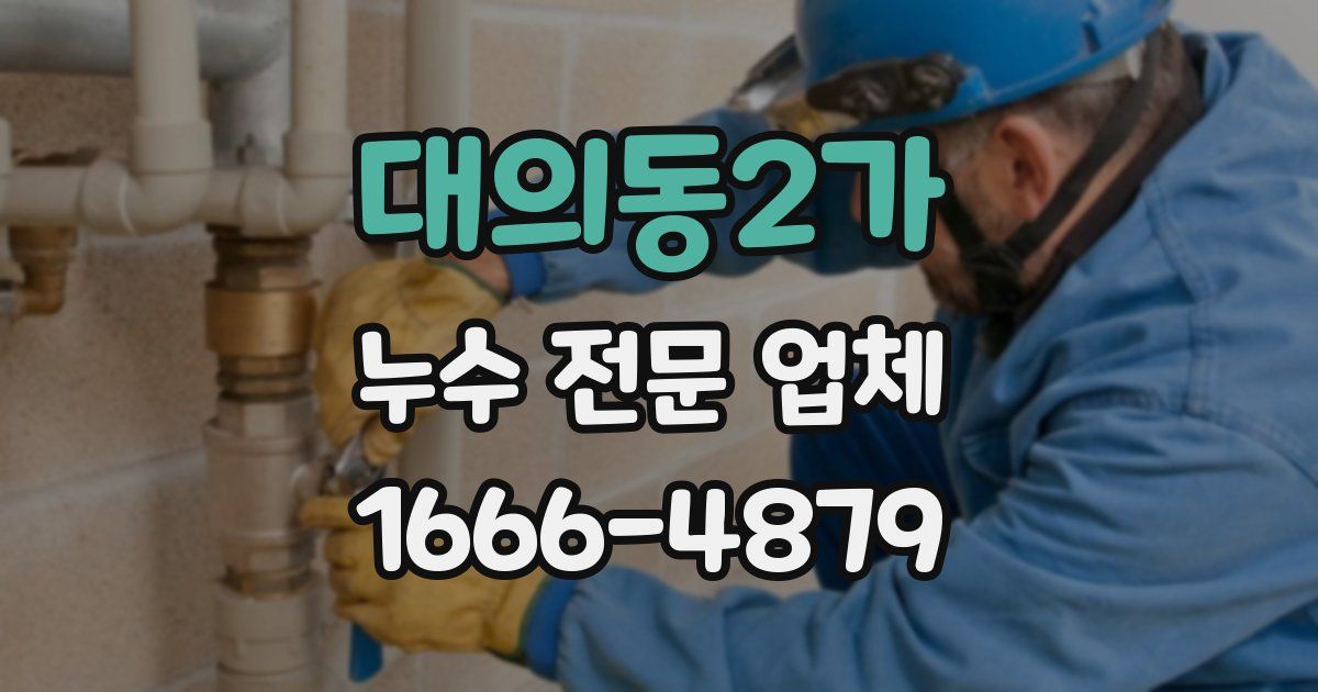 대의동2가 누수 전문 업체