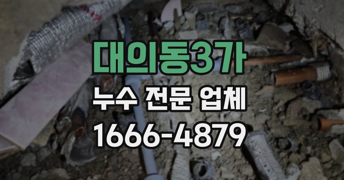 대의동3가 누수 전문 업체
