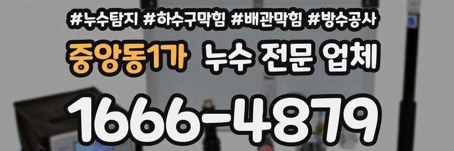중앙동1가 누수 전문 업체