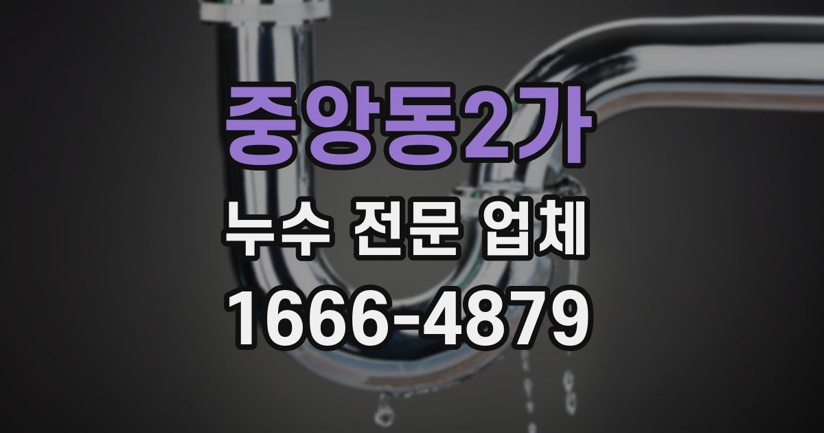 중앙동2가 누수 전문 업체