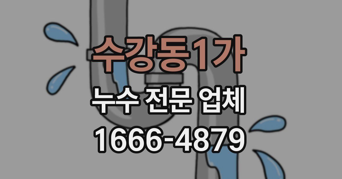 수강동1가 누수 전문 업체