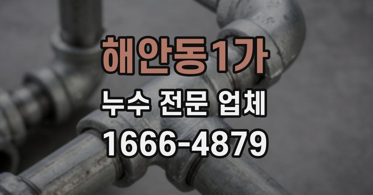 해안동1가 누수 전문 업체