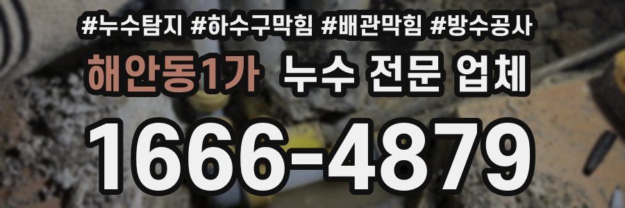 해안동1가 누수 전문 업체
