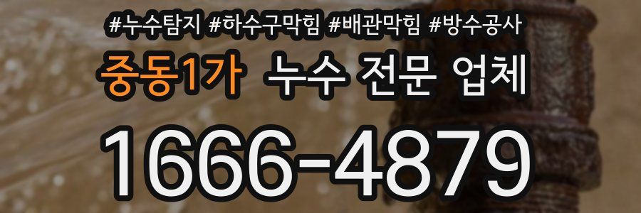 중동1가 누수 전문 업체