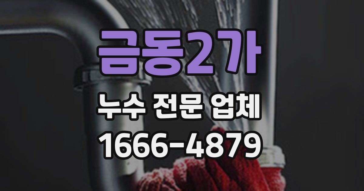 금동2가 누수 전문 업체