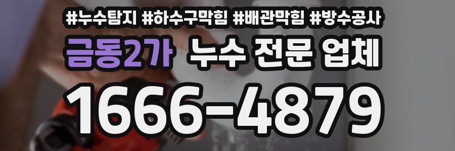 금동2가 누수 전문 업체