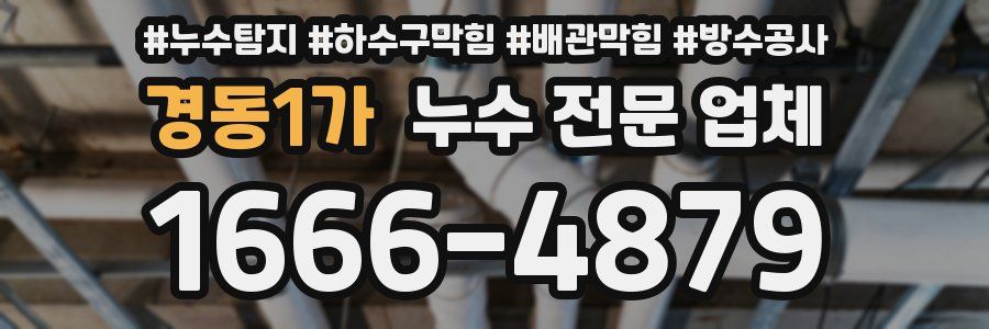 경동1가 누수 전문 업체