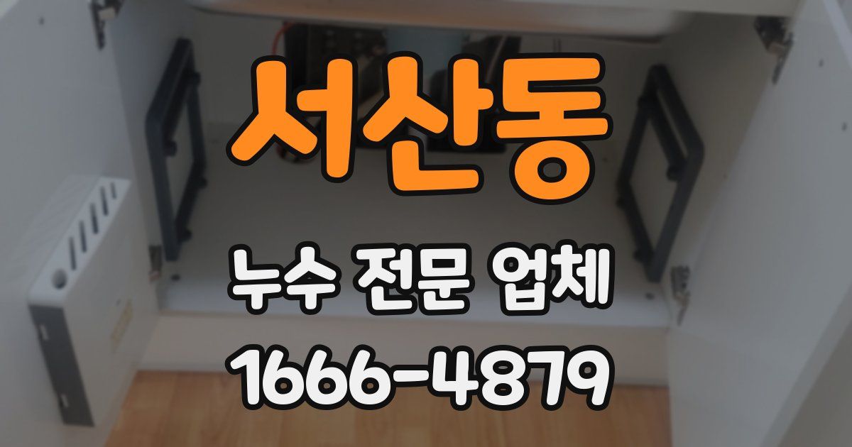 서산동 누수 전문 업체