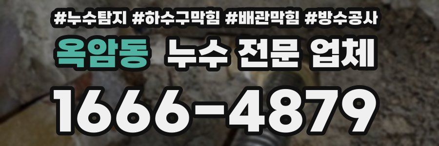 옥암동 누수 전문 업체