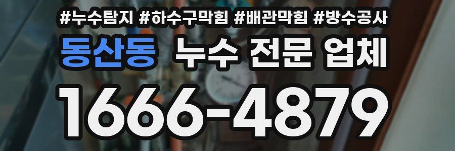 동산동 누수 전문 업체