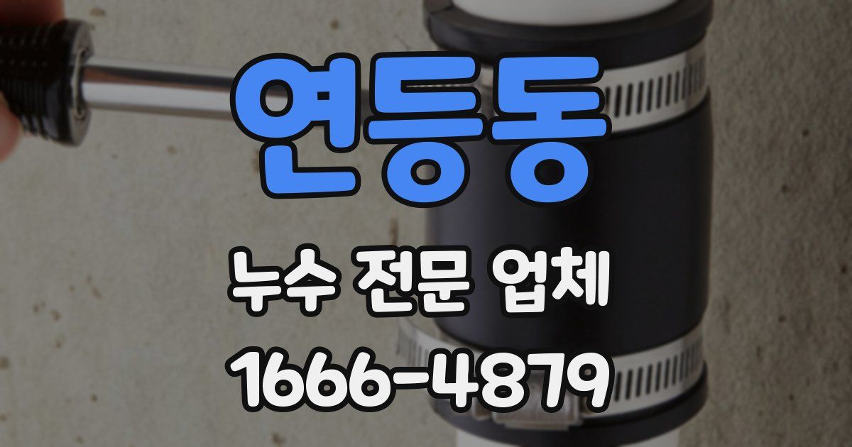연등동 누수 전문 업체