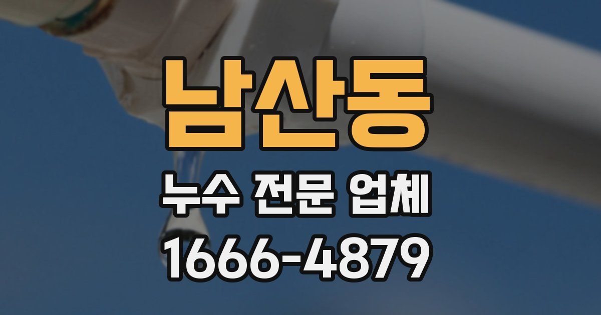 남산동 누수 전문 업체