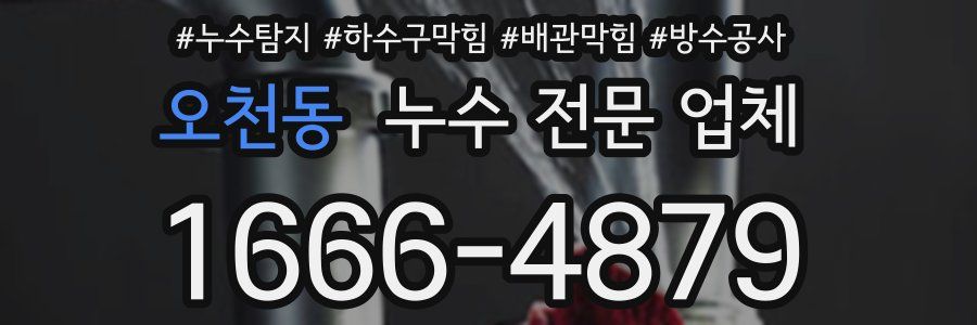 오천동 누수 전문 업체