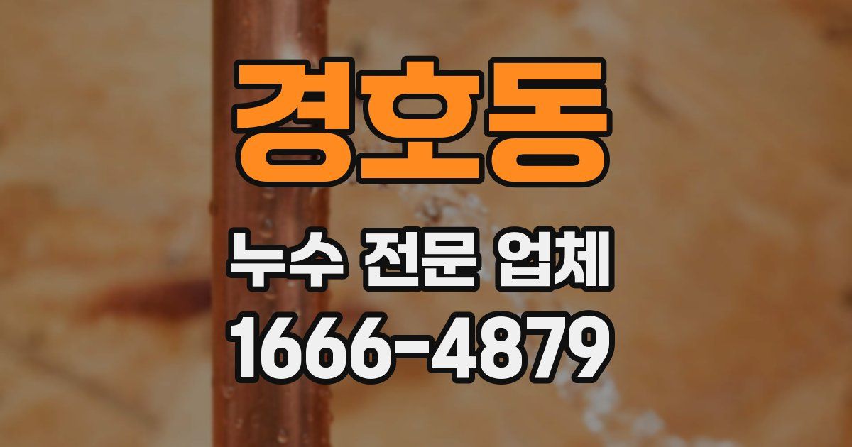 경호동 누수 전문 업체