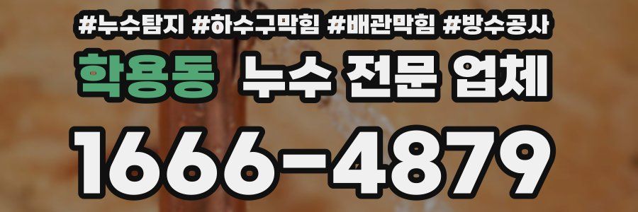 학용동 누수 전문 업체
