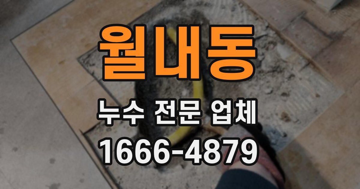 월내동 누수 전문 업체