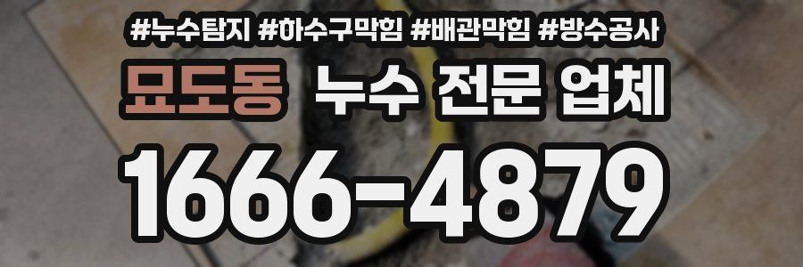 묘도동 누수 전문 업체