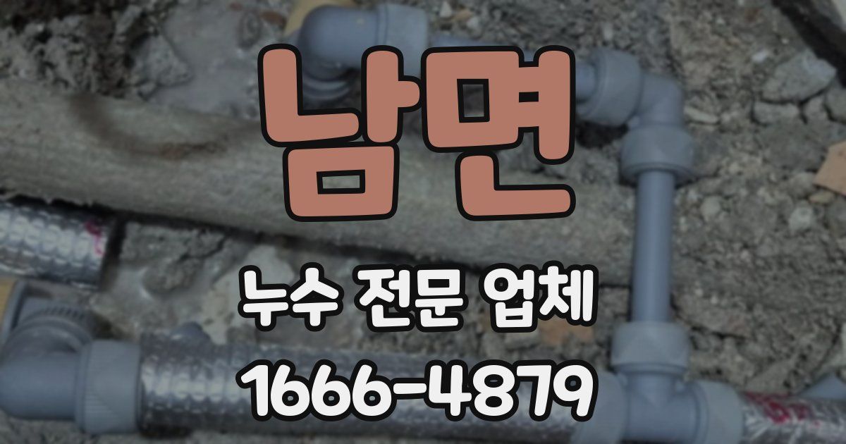 남면 누수 전문 업체