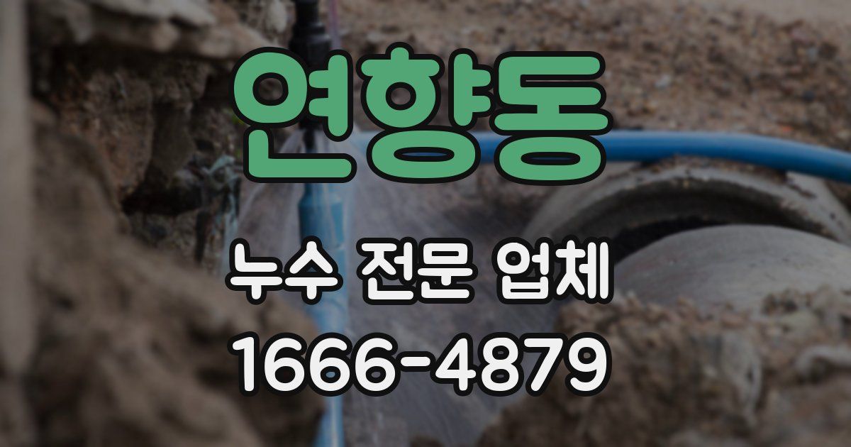 연향동 누수 전문 업체
