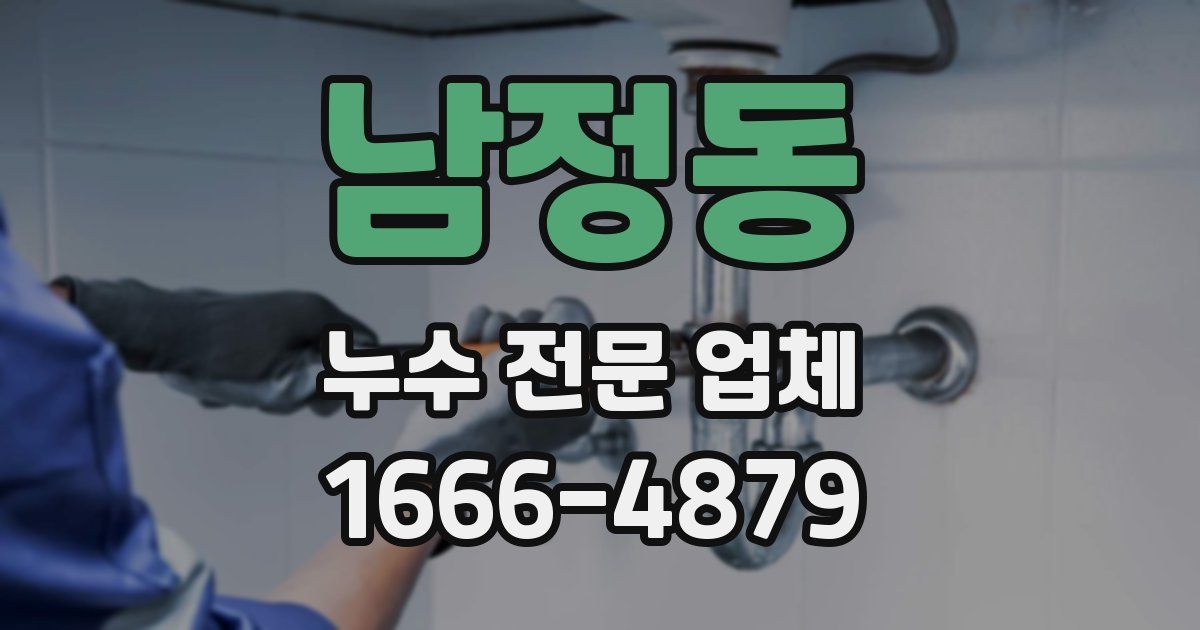 남정동 누수 전문 업체