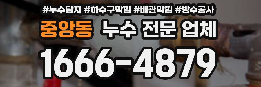 중앙동 누수 전문 업체