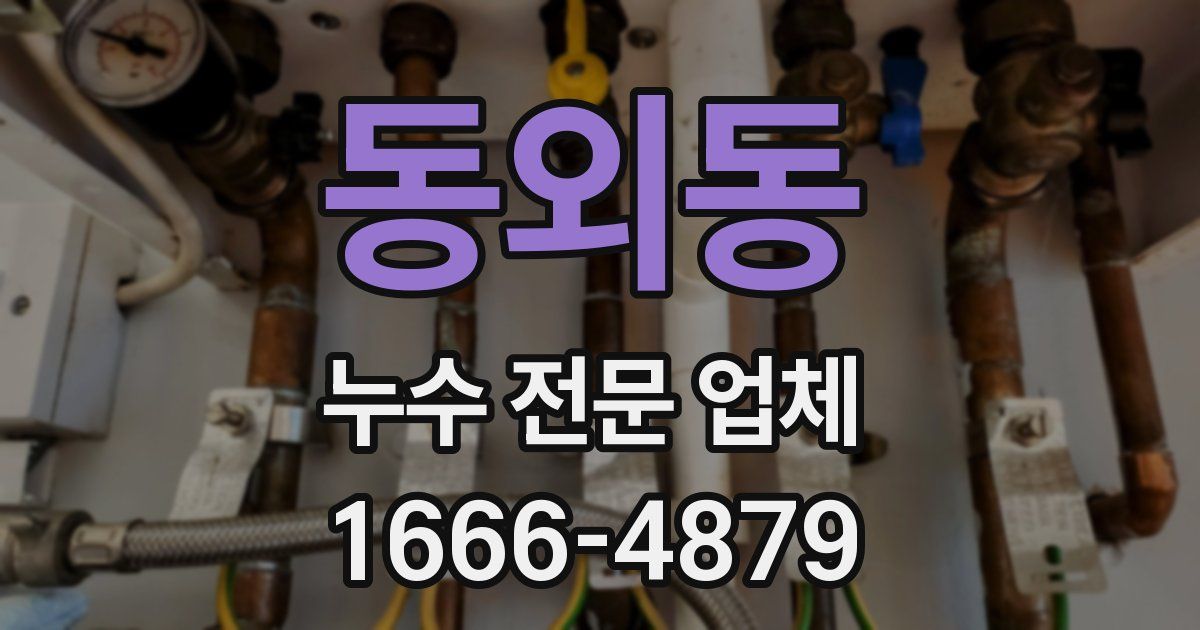 동외동 누수 전문 업체