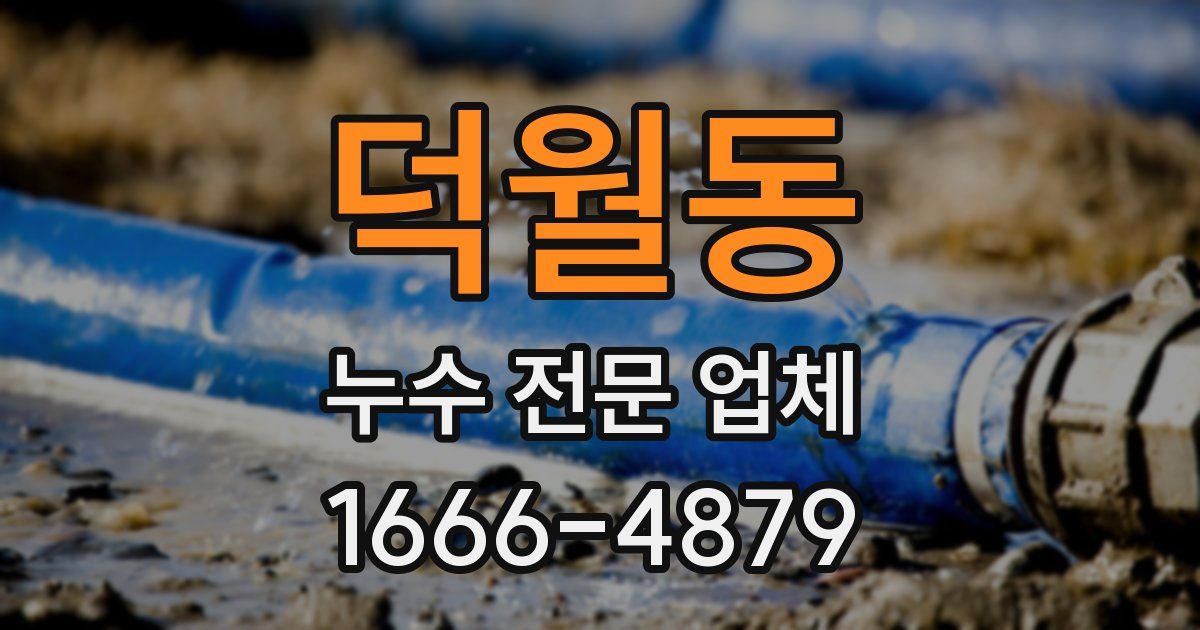 덕월동 누수 전문 업체